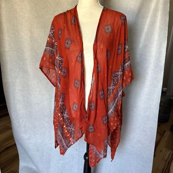 Steve Madden Tops - Steve Madden Terracotta Kimono One Size Lightweight Boho